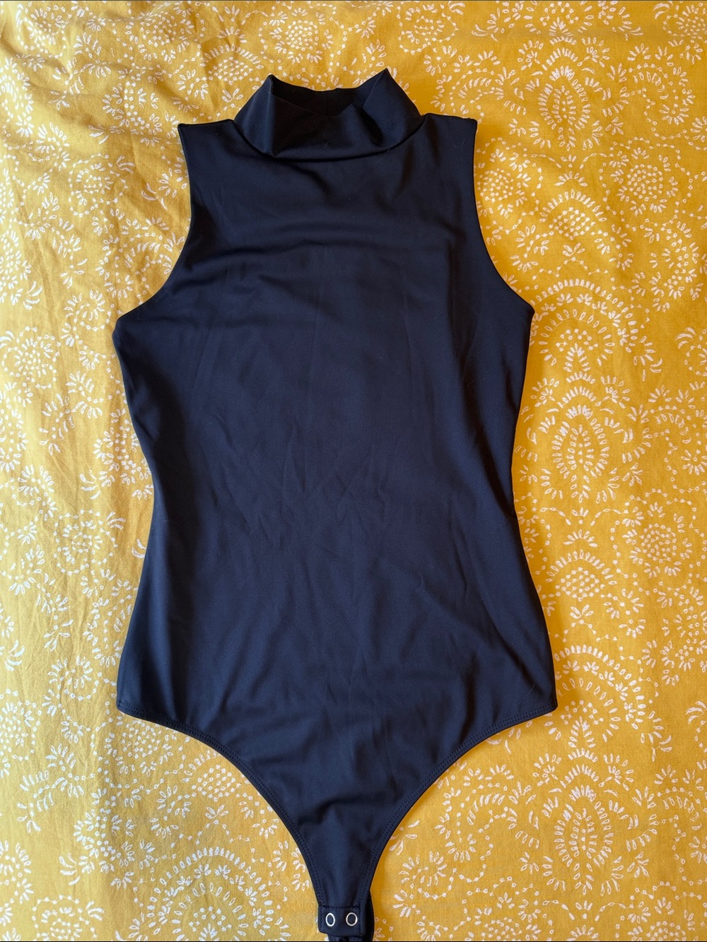 Nine West Black Sleeveless Mock Neck Bodysuit